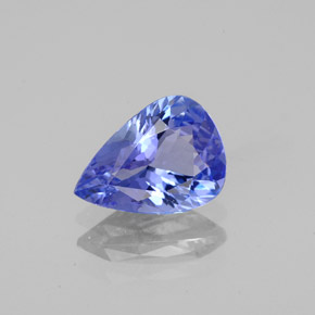 Tanzanite bleue naturelle en forme de poire, 1,43 ct, VVS-VS
