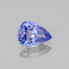 Tanzanite bleue naturelle en forme de poire, 1,43 ct, VVS-VS