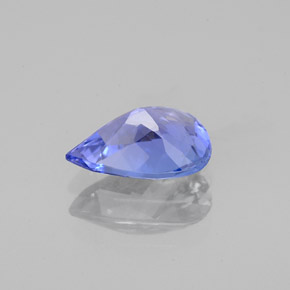 Tanzanite bleue naturelle en forme de poire, 1,43 ct, VVS-VS
