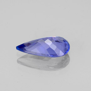 Tanzanite bleue naturelle en forme de poire, 1,49 ct, VVS