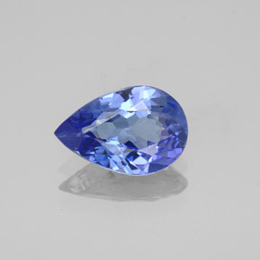 Tanzanite bleue naturelle en forme de poire, 1,43 ct, VVS