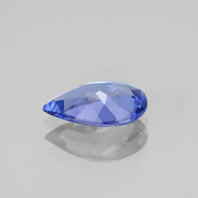 Tanzanite bleue naturelle en forme de poire, 1,43 ct, VVS