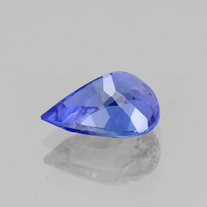 Tanzanite bleue naturelle en forme de poire, 1,73 ct, VVS
