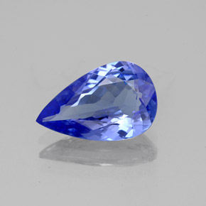 Tanzanite bleue naturelle en forme de poire, 1,95 ct, VVS