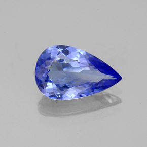 Tanzanite bleue naturelle en forme de poire, 1,95 ct, VVS