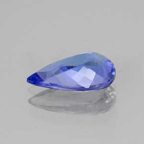 Tanzanite bleue naturelle en forme de poire, 1,95 ct, VVS