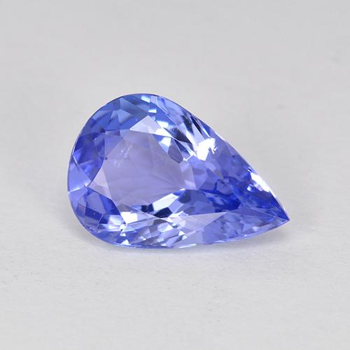 Tanzanite bleue naturelle en forme de poire, 1,75 ct, VS-SI