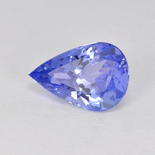 Tanzanite bleue naturelle en forme de poire, 1,75 ct, VS-SI