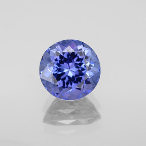 Tanzanite bleue naturelle coupe roude, 2,08 ct, VVS