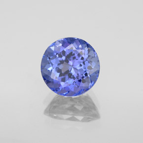 Tanzanite bleue naturelle coupe roude, 2,08 ct, VVS