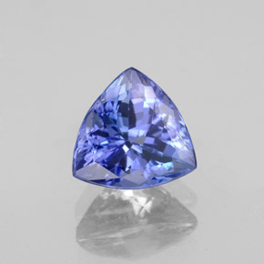 Tanzanite bleue naturelle trillion, 1,50 ct, VVS