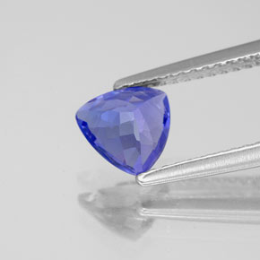 Tanzanite bleue naturelle trillion, 0,95 ct, VVS
