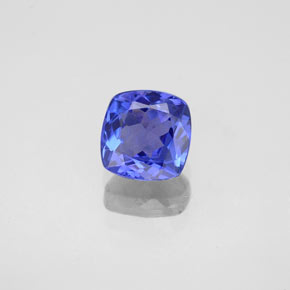 Tanzanite bleue naturelle coupe coussin, 0,91 ct, VVS