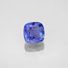 Tanzanite bleue naturelle coupe coussin, 0,91 ct, VVS
