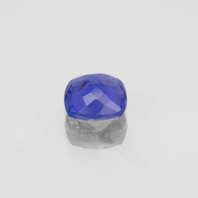 Tanzanite bleue naturelle coupe coussin, 0,91 ct, VVS