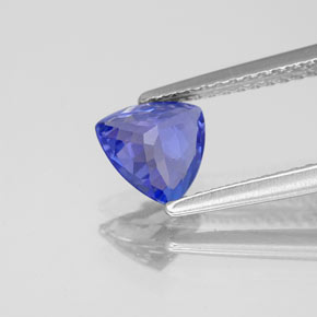 Tanzanite bleue naturelle trillion, 0,89 ct, VS-SI