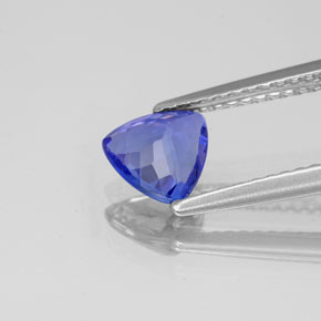 Tanzanite bleue naturelle trillion, 0,84 ct, VS-SI