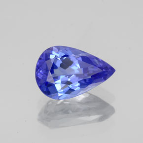 Tanzanite bleue naturelle en forme de poire, 1,42 ct, VS-SI