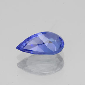 Tanzanite bleue naturelle en forme de poire, 1,42 ct, VS-SI