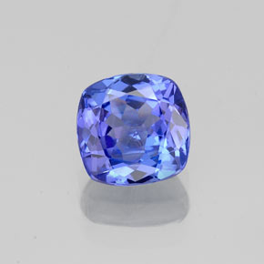 Tanzanite bleue naturelle coupe coussin, 1,00 ct, VVS