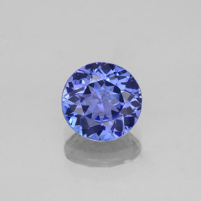 Tanzanite bleue naturelle coupe roude, 1,16 ct, VS