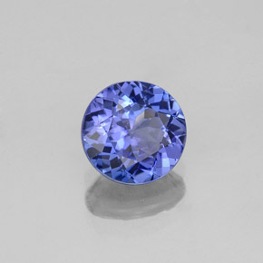 Tanzanite bleue naturelle coupe roude, 1,16 ct, VS