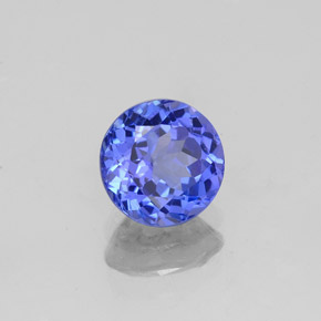 Tanzanite bleue naturelle coupe roude, 1,12 ct, VS