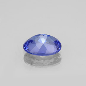 Tanzanite bleue naturelle coupe ovale, 1,30 ct, VVS