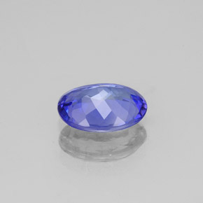 Tanzanite bleue naturelle coupe ovale, 1,26 ct, VS