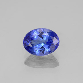 Tanzanite bleue naturelle coupe ovale, 1,45 ct, VVS