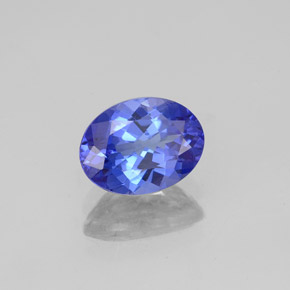 Tanzanite bleue naturelle coupe ovale, 1,45 ct, VVS
