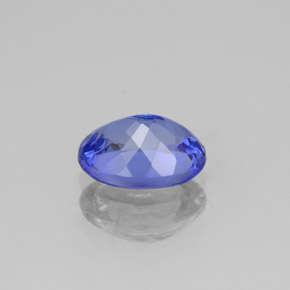 Tanzanite bleue naturelle coupe ovale, 1,45 ct, VVS