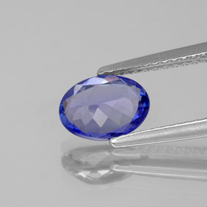 Tanzanite bleue naturelle coupe ovale, 1,13 ct, VVS