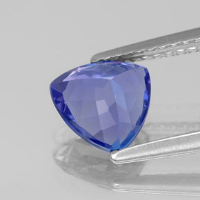 Tanzanite bleue naturelle trillion, 1,20 ct, VS