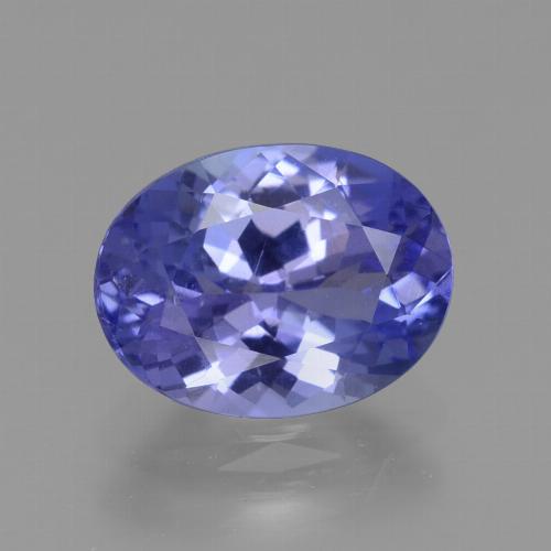 Tanzanite bleue naturelle coupe ovale, 1,89 ct, VVS-VS