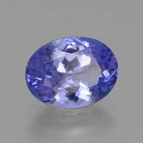 Tanzanite bleue naturelle coupe ovale, 1,89 ct, VVS-VS