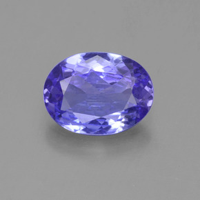 Tanzanite violet naturelle coupe ovale, 1,42 ct, VVS