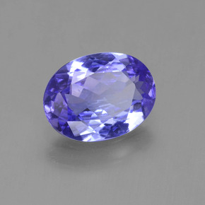 Tanzanite violet naturelle coupe ovale, 1,42 ct, VVS