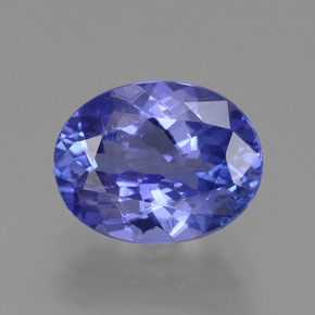 Tanzanite bleue naturelle coupe ovale, 2,08 ct, VS