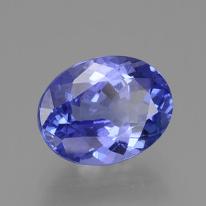Tanzanite bleue naturelle coupe ovale, 2,08 ct, VS