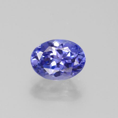 Tanzanite bleue naturelle coupe ovale, 1,36 ct, VS