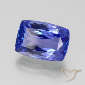 Tanzanite Violet Bleu naturelle Coussin, 7.06 ct, VS