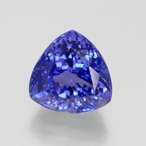 Tanzanite bleue naturelle trillion, 7,47 ct, IF