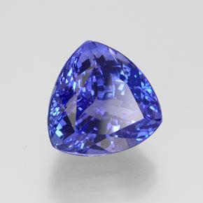 Tanzanite bleue naturelle trillion, 7,47 ct, IF