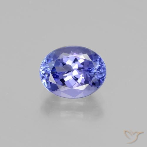 Tanzanite bleu violet intense naturelle coupe ovale, 2,48 ct, VVS-VS