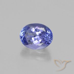 Tanzanite bleu violet intense naturelle coupe ovale, 2,48 ct, VVS-VS