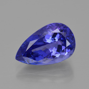 Tanzanite bleue naturelle en forme de poire, 6,93 ct, IF