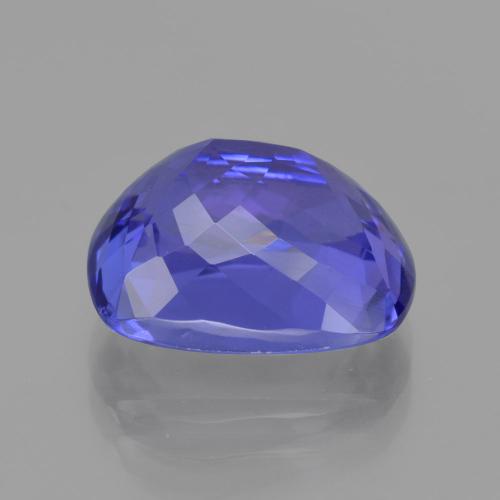 Tanzanite bleu violet intense naturelle coupe coussin, 6,92 ct, VVS