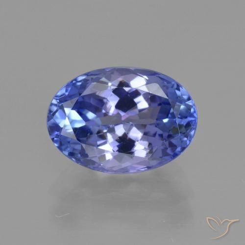 Tanzanite bleue naturelle coupe ovale, 3,22 ct, VVS