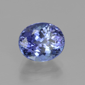 Tanzanite bleue naturelle coupe ovale, 3,48 ct, VVS